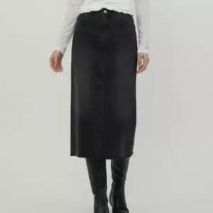 [다잇템] 여성 데님 워싱 롱 일상 뒷밴드 스커트