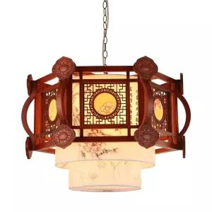 홍등 조명 중국식당 인테리어 복과 갓등 중식당 LED 회전 랜턴 빨간등