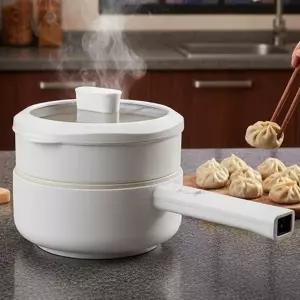 짐머만994 세라믹 멀티쿠커 2단 찜기 라면포트 2.2L 전기냄비