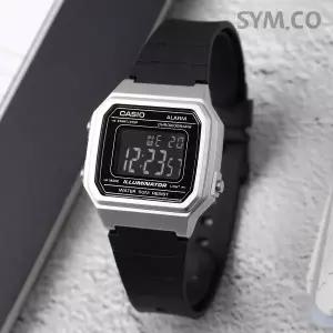 [카시오] W-217HM-7B 스퀘어 디지털 알람 군인 군용 남자 우레탄 시계 d10