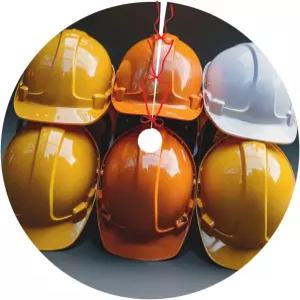 건설 헬멧 크리스마스 트리 스커트 30인치 더블 레이어 방수 매트 소박한 장식품 새해 홀리데이 파티