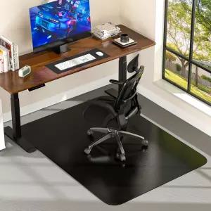 카펫용 사무용 의자 매트 36인치 x 48 클릿이 있는 로우 파일 헤비 듀티 책상 게이밍 블랙 플라스틱 바닥