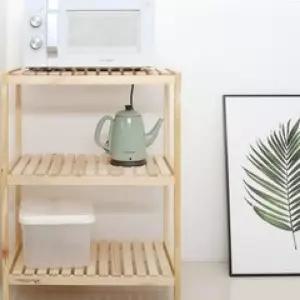 렌지대수납장 밥솥다이 전자레인지장 원목 3단