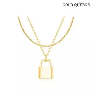 [NS홈쇼핑]골드퀸즈 실버 럭키 락 트위드 목걸이 세트[35849097]