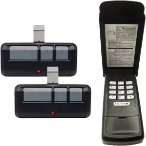 트마스터 체임벌린 장인 오프너 원격 키패드를 위한 2개의 차고 도어 리모컨이 있는 검은색 877/878MAX