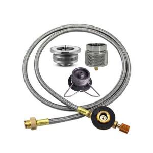 [호환품]야외 캠핑 가스 탱크 팽창 연결 파이프 익스텐션 라인 1m 플랫