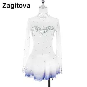 대회복 드레스 피겨 화이트 무대공연 스케이팅 갈라쇼