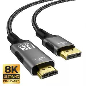 Ytek YT-D2H21-03 8K DP To HDMI 2.1 변환 케이블 3MHDMI HDMI선 모니터 노트북용 복합기 영상 영상전송