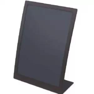 A4 세로형 안내판 거치대 가죽 질감 테이블 메뉴판 홍보 자료 진열 스탠드 카페