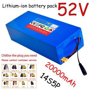 배터리 14S5P 52V 20AH 18650 BMS 포함 다양한 전자 기기 및 운송 장비용