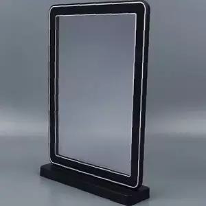 블랙 세로형 투명안내꽂이 A4 탁상용 광고물게시 매장홍보 슬라이드방식액자