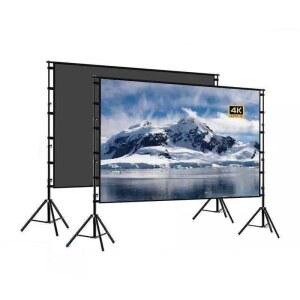 빔프로젝트 스크린 스탠드 삼각대 16대9 플라스틱 엑스젠 120인치 접이식 부드러운