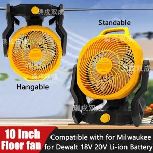 밀워키 호환용 파워툴 부품, M18용, 듀얼트 DCB200 20V 리튬 배터리용, 야외 캠핑용 전기 선풍기, 데스크탑