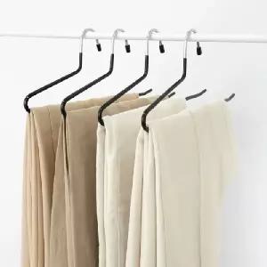 ( )BS 논슬립 바지걸이 검정 10개 튼튼한 정리 옷걸이 청바지 걸이 치마 행거 다용도 보관