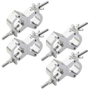 [미국배송] 매드 올빼미 스테이지 조명 장비 및 액세서리 알루미늄 C U2011 클램프 스캐폴딩 헤비 듀티 트러스 클램프 30-35MM/1.18-1.38인치 조절 가능 헤드 빔 조명(4팩 실버 색상)