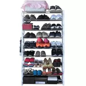 간편조립식 오픈형 9단 신발장 smile 정리 활용 하이힐 2배