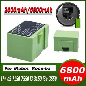 아이로봇 룸바 i7 배터리 6800mAh 14.4V 교체용 i3 i4 i6 i8 J7 e5 e6 휠 청소기 전동 공구용)