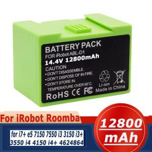 아이로봇 룸바 i7 충전식 배터리 14.4V 12800mAh i3 i4 i5 i6 i8 J7 E5 시리즈 진공 청소기 교체