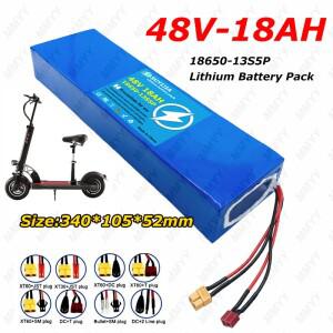 13S5P 48V 18000mAh 리튬 배터리 팩 18650 고용량 30A BMS 포함 쿠고 M4/M4Pro/Max 전동 스쿠터 교체용