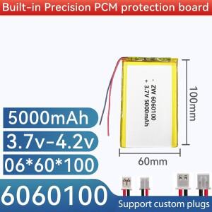 6060110 3.7V 5000mAh 대용량 폴리머 리튬 이온 배터리 보조 및 모바일 DIY용으로 맞춤 제작 가능