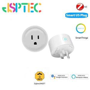 JSPTEC 스마트 플러그 Zigbee WiFi 소켓 미국 캐나다 멕시코 페루 일본 타이밍 기능은 Alexa Google 홈 ZIGBEE3.0과 함께 작동합니다.