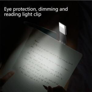 눈보호 조광 및 독서등 클립 3색 북라이트 충전식 다용도 학습용