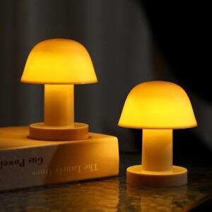 버섯 선셋 미니 소형 데스크탑 나이트 램프 배터리 전원 스타일 LED 라이트 커피 바 홈 데코 침실용