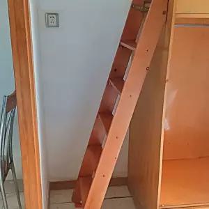 나무 기숙사 목재 침실 길이 가정용 이동식 간이 침대 난간