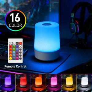 현대 호환적인 스타일 LED RGB 무드등  빛  실린더 디자인 터치 컨트롤 충전식 침대 옆 램프 가정용