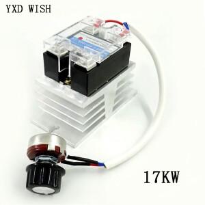 모터 속도 컨트롤러 스위치 고출력 SCR 전압 조정기 거버너 노브 온도 조절기 디밍 포함 AC 220V 17KW