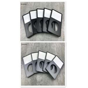 iPod 6세대 클래식 80gb 120gb 7세대 씬 160gb용 렌즈가 포함된 검정색 및 회색 전면 페이스플레이트 하우