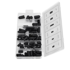 호환상품 80pcs 고무 진공 라인 캡 대부분의 자동차 기화기 호스 엔드 부팅 구색 키트 액세서리