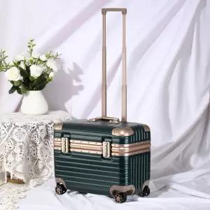 비즈니스 캐리어 여행가방 승무원 파일럿 그린 케이스 경량 기내용 트롤리 수트케이스