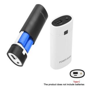 2슬롯 TYPE-C X 18650 DIY 휴대용 배터리 홀더 모바일 저장 박스 LCD 디스플레이 파워뱅크 케이스 5V 충전