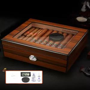 보관함 캐비닛 시더우드 삼나무 습도계 담배케이스 휴미더 숙성 투명