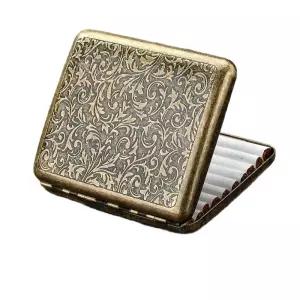 빈티지 담배케이스 특이한 라이터 패턴 가죽 보관 선물용 케이스 골동품