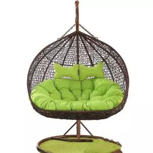 라탄 그네의자 2인용 쿠션 방석 스윙 푹신 가정용 둥지 쿠션소파 매트 야외용