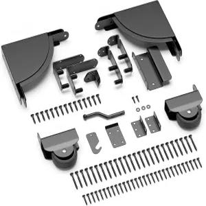 SANKINS 헤비 듀티 슬라이딩 게이트 키트 목재 울타리용 조절식 하드웨어 래치가 있는 처짐 방지 진입로