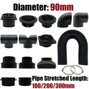 호환상품 자동차 에어 디젤 히터 90mm 직경 1m 2m 길이 덕트 파이프 튜브 호스 배출구 배기 커넥터 Webasto