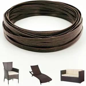 라피비에 2.2파운드 얼룩덜룩한 다크 브라운 위커 수리 용품 520피트 플라스틱 라탄 교체 재료 파티오 가구