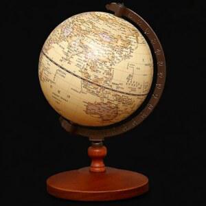 세계지구본 교육 거실 높이 지도 여행 탁상용 장식용 엔틱 회전 클래식