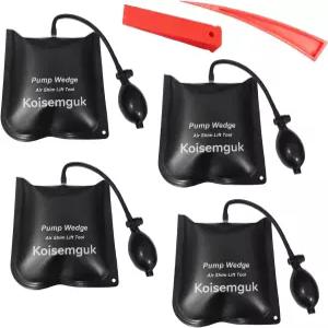 4pcs 에어 웨지 심백 키트 상업용 등급 팽창식 펌프 도구 전문가 레벨링 및 정렬 도어 윈도우 설치 다양한