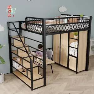 원룸 성인 철제 벙커침대 낮은 블랙 2층 침대 기본디자인 벙커형 어른