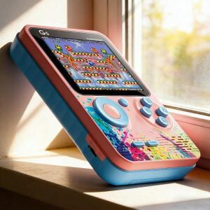 휴대용 게임기 포터블 레트로 비디오 콘솔 보이 8비트 3.0인치 컬러 LCD 스크린 G5 (500가지 내장)