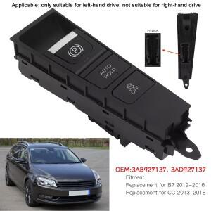 호환상품  자동 홀드 스위치 주차 브레이크 핸드 버튼 3AB927137 B7 CC 2012-2018 교체용