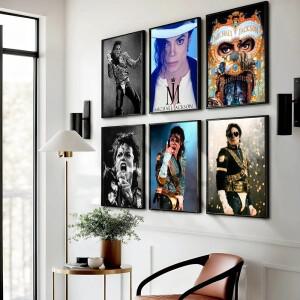 마이클 잭슨 가수 포스터 룸 바 카페 장식 스티커 벽