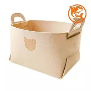 ( )귀여운 곰돌이 무늬 정리 바구니 아동 장난감 수납함 대형 실용 수납함