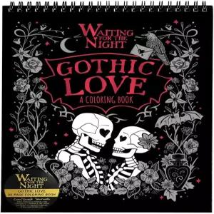 나이트 고딕 러브 컬러링 북을 기다리는 정복 저널 고트 발렌타인 데이에서 영감을 받은 디자인 30개의