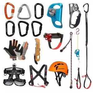등산용 하네스 클라이밍 세트 안전벨트 로프 암벽등반 안전장비 스포츠