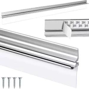 비닐 스윕 도어 워터 디플렉터 장착 테이프 및 나사가 적용된 BSFRNF25 크롬 프레임 샤워 교체 드립 레일